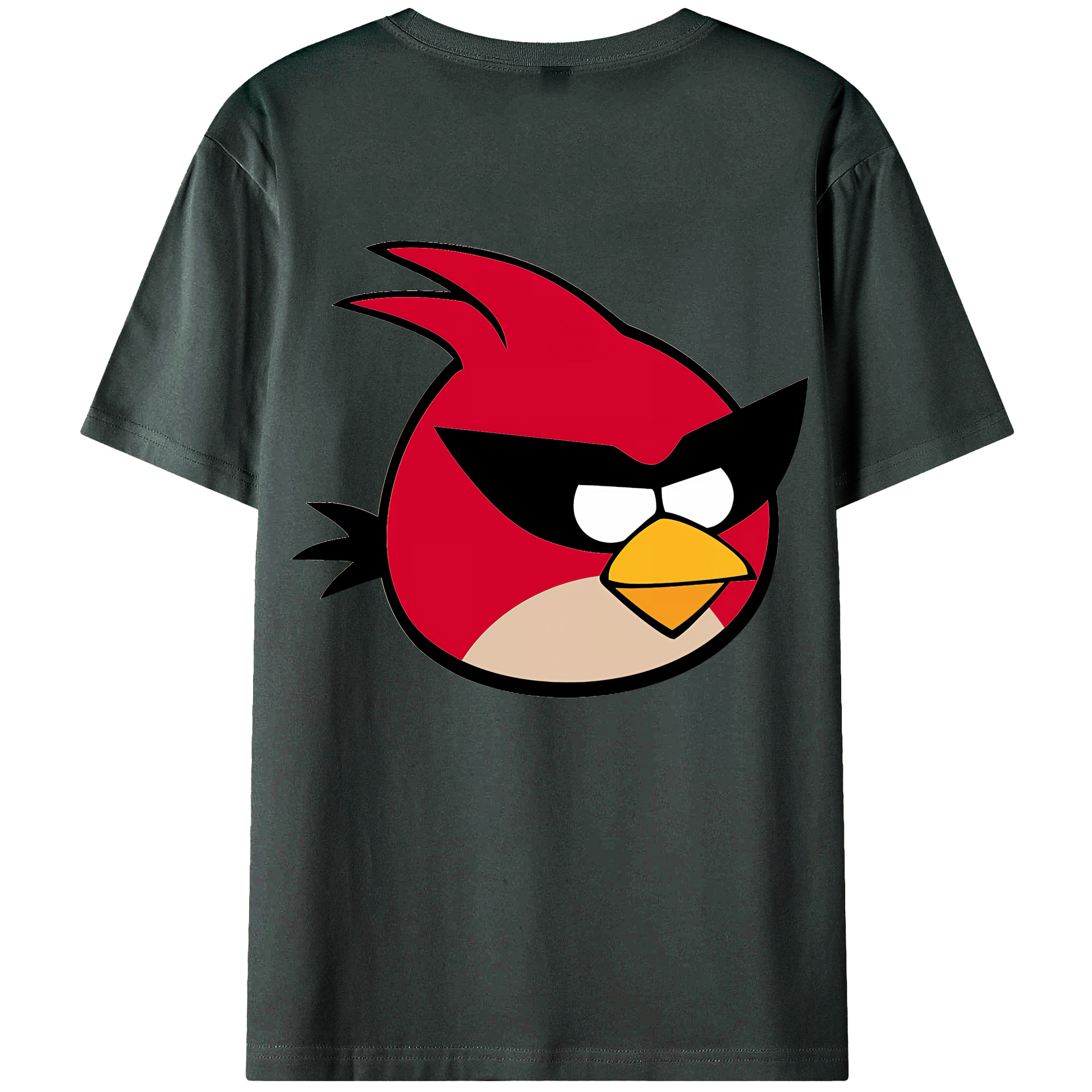 （画像用） Angry Birds アングリーバード 綿100％ メンズ半袖Tシャツ（バックプリント） 通気性